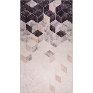 Šedo-krémový prateľný koberec 80x50 cm - Vitaus