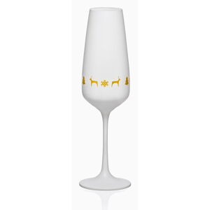 Súprava 6 bielych pohárov na šampanské Crystalex Nordic Vintage, 190 ml
