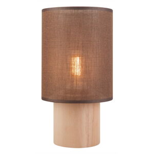 Hnedá stolová lampa s textilným tienidlom (výška  30 cm) Ari – LAMKUR