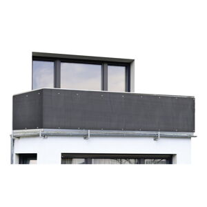 Čierna plastová balkónová zástena 500x85 cm – Maximex