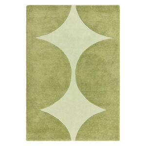 Zelený ručne tkaný vlnený koberec 120x170 cm Canvas – Asiatic Carpets
