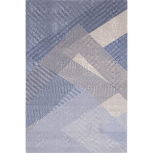 Svetlomodrý vlnený koberec 200x300 cm Mesh – Agnella