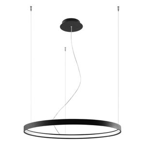 Čierne závesné svietidlo Nice Lamps Ganica, ø 80 cm