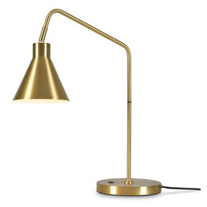 Stolová lampa s kovovým tienidlom v zlatej farbe (výška 55 cm) Lyon – it's about RoMi