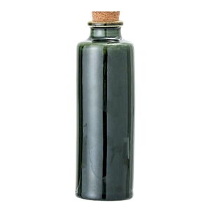 Zelená kameninová fľaša so zátkou Bloomingville Joelle, 650 ml