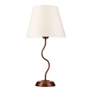 Tmavohnedá stolová lampa s textilným tienidlom (výška  52 cm) Fabrizio – LAMKUR