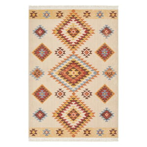 Oranžovo-béžový koberec s podielom recyklovanej bavlny Nouristan, 80 x 150 cm