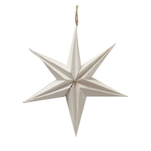 Biela vianočná papierová závesná dekorácia v tvare hviezdy Boltze Kassia, ø 20 cm