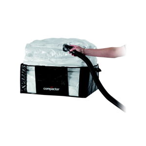 Čierny úložný box s vakuových obalom Compactor, 65 × 50 cm