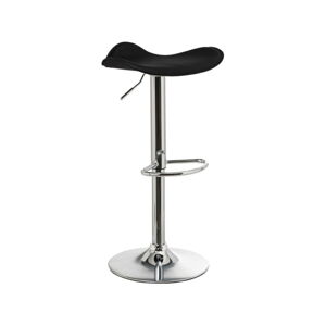 Čierne barové stoličky v súprave s nastaviteľnou výškou 2 ks z imitácie kože (výška sedadla 73 cm) – Casa Selección