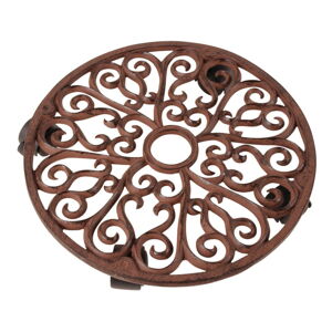 Kovový pojazdný podstavec pod kvetináč ø 34,5 cm Ornament – Esschert Design