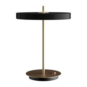 Čierna LED stolová lampa so stmievačom s kovovým tienidlom (výška  41,5 cm) Asteria Table – UMAGE