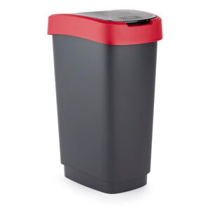 Červeno-čierny odpadkový kôš z recyklovaného plastu 25 l Twist - Rotho