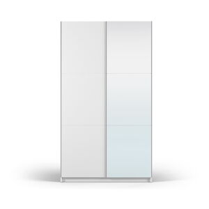 Biela šatníková skriňa so zrkadlom as posuvnými dverami 122x215 cm Lisburn - Cosmopolitan Design