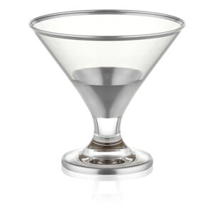 Sada 6 koktejlových pohárov Mia Glam Silver, 225 ml