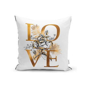 Obliečka na vankúš Minimalist Cushion Covers Golden Love Sign, 45 x 45 cm