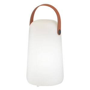 Biela/hnedá LED stolová lampa (výška  21 cm) Collgar – Fischer & Honsel
