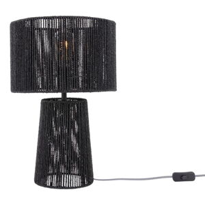 Čierna stolová lampa s tienidlom z papierového výpletu (výška 47 cm) Forma Pin – Leitmotiv