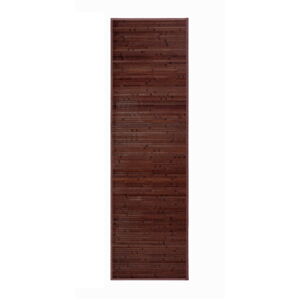 Tmavohnedý bambusový koberec 60x200 cm – Casa Selección