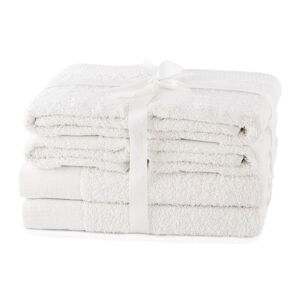 Biele froté bavlnené uteráky a osušky v súprave 6 ks Amari – AmeliaHome