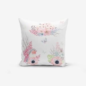 Obliečka na vankúš s prímesou bavlny Minimalist Cushion Covers Special Design Bird Modern, 45 × 45 cm