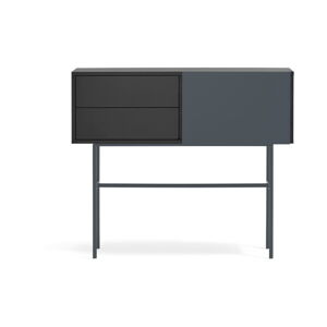 Čierny/antracitovosivý konzolový stolík 35x110 cm Nube – Teulat