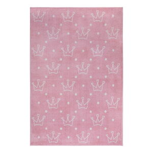 Ružový detský koberec 120x170 cm Crowns – Hanse Home