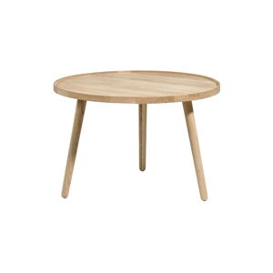 V prírodnej farbe okrúhly konferenčný stolík z dubového dreva ø 70,5 cm Ebern – Villa Collection