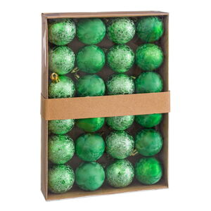 Súprava 24 vianočných ozdôb v zelenej farbe Unimasa Aguas, ø 4 cm