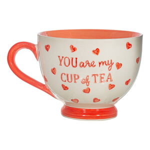 Červený/biely keramický hrnček 400 ml You are My Cup of Tea – Sass & Belle