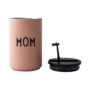 Ružový/béžový termo hrnček 350 ml Mom – Design Letters
