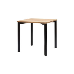 Čierny jedálenský stôl so zaoblenými nohami Ragaba TRIVENTI, 80 x 80 cm
