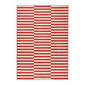 Červeno-biely koberec Hanse Home Gloria Panel, 80 x 150 cm