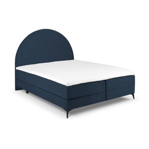 Tmavo modrá boxspring posteľ s úložným priestorom 160x200 cm Sunrise - Cosmopolitan Design