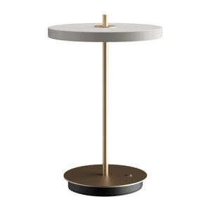 Svetlosivá LED stolová lampa so stmievačom s kovovým tienidlom (výška  31 cm) Asteria Move – UMAGE