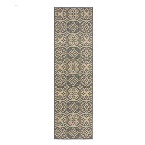 Sivý vonkajší behúň Flair Rugs Tile, 66 x 230 cm