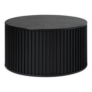 Čierny okrúhly konferenčný stolík ø 85 cm Siena - Unique Furniture