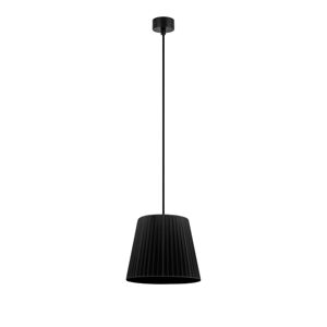 Čierne stropné svietidlo s čiernym káblom Sotto Luce Kami, ∅ 24 cm