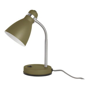 Zelená stolová lampa Leitmotiv Study, výška 30 cm