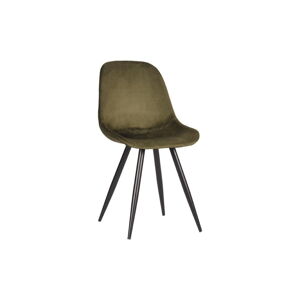 Khaki zamatové jedálenské stoličky v súprave 2 ks Capri  – LABEL51