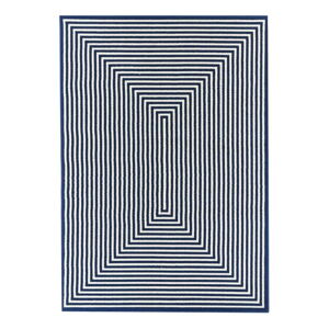 Tmavomodrý vonkajší koberec Floorita Braid, 160 × 230 cm
