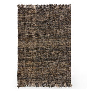 Čierny jutový koberec Flair Rugs Idris, 160 x 230 cm