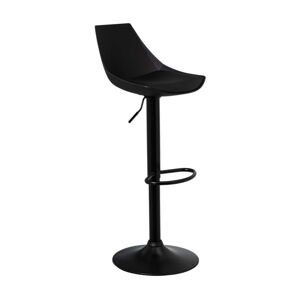 Čierne barové stoličky v súprave s nastaviteľnou výškou 2 ks z imitácie kože (výška sedadla 56,5 cm) – Casa Selección