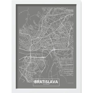Plagát v ráme 40x55 cm Bratislava – Wallity
