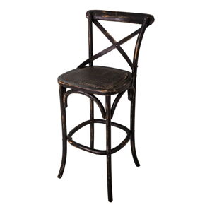 Čierna barová stolička 111 cm - Antic Line
