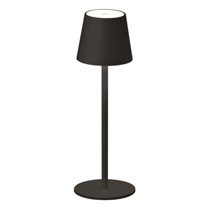 Čierna LED stmievateľná stolná lampa so senzorom pohybu as kovovým tienidlom (výška 38 cm) Tropea - Fischer & Honsel