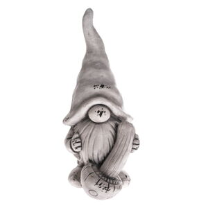 Sivá dekorácia Dakls Gnome, výška 44,5 cm