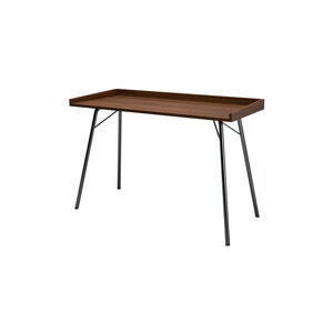 Pracovný stôl s doskou v dekore orechového dreva 52x115 cm Rayburn – Woodman