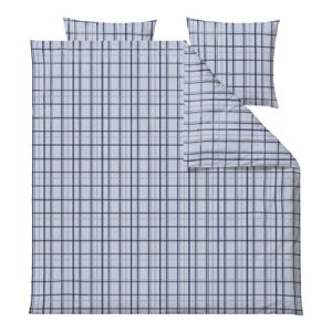 Modré predĺžené obliečky na dvojlôžko z bio bavlny 200x220 cm Define - Södahl
