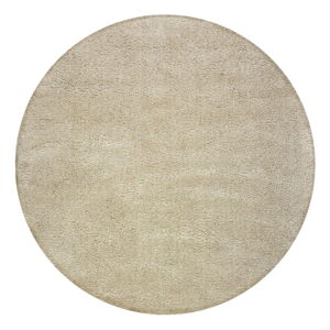 Béžový prateľný okrúhly koberec z recyklovaných vlákien 133x133 cm Fluffy – Flair Rugs